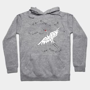 Sandhill Crane Flying Hoodie